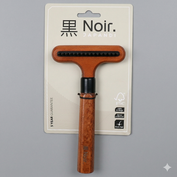 EBI Noir Japandi Entwirrungsharke s rotujúcimi zubami