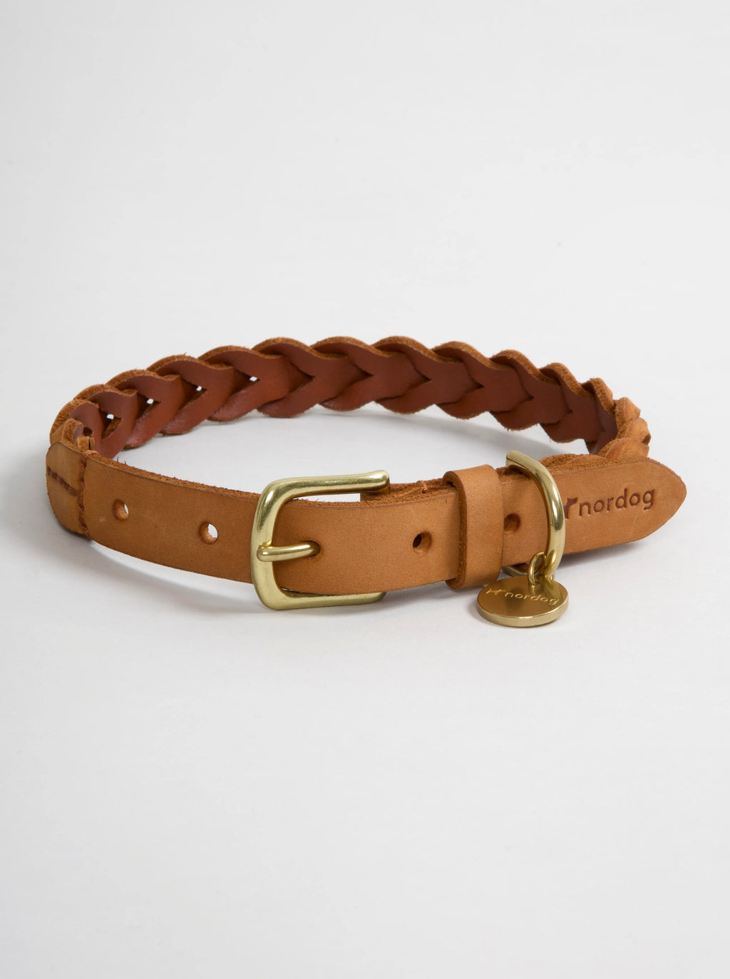 Pletený obojok pre psa HUGO Koňak