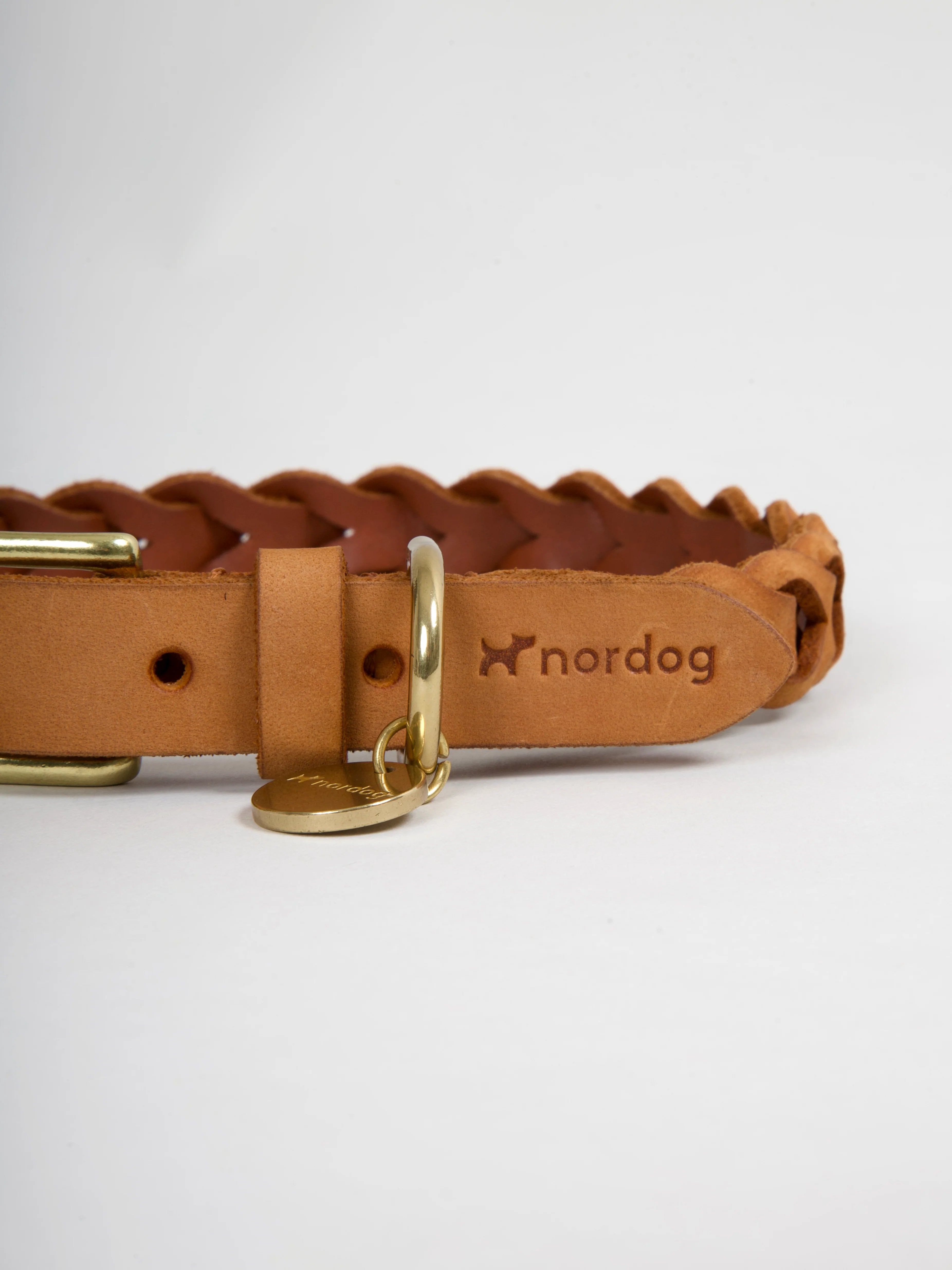 Pletený obojok pre psa HUGO Koňak