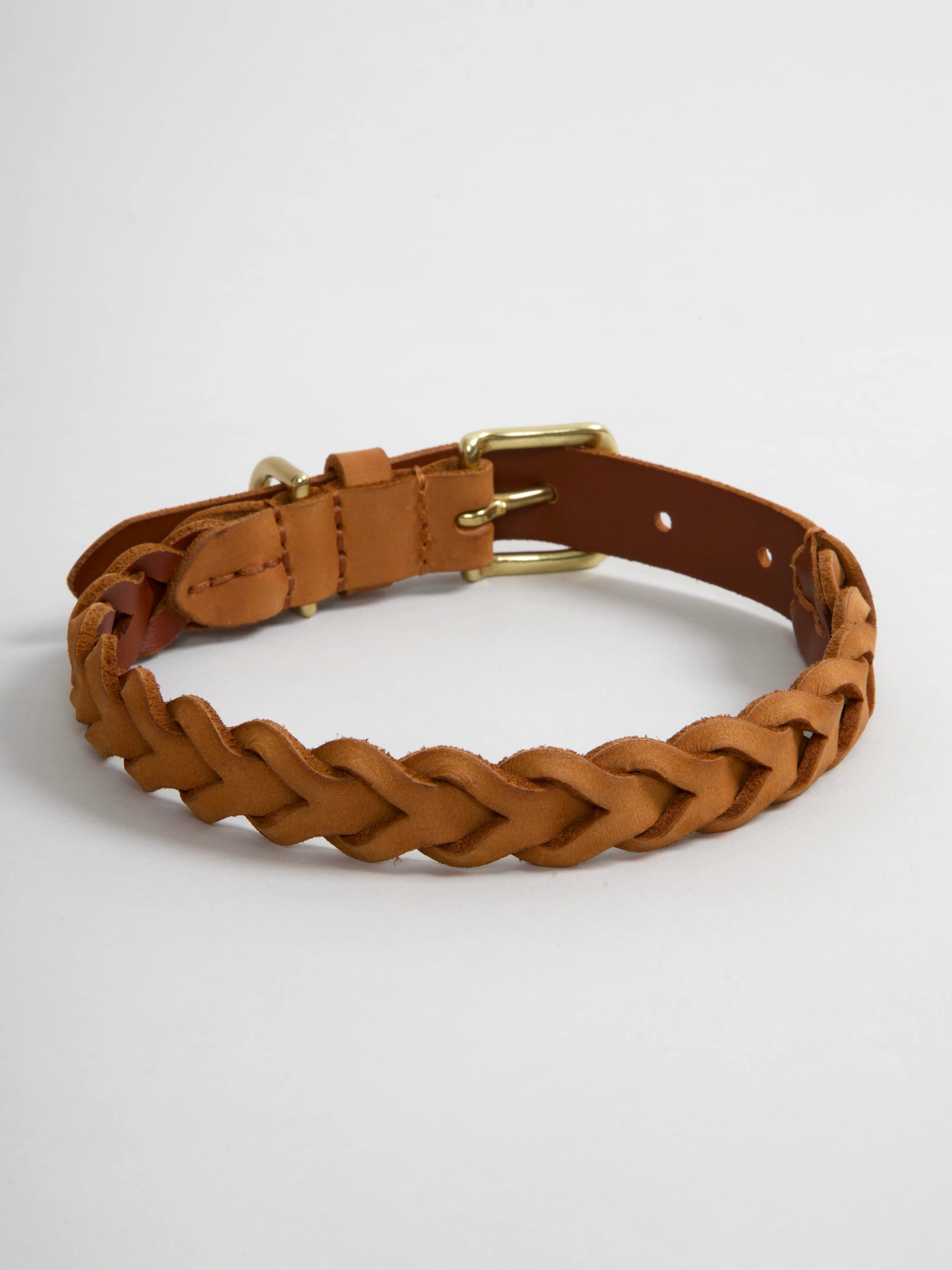 Pletený obojok pre psa HUGO Koňak