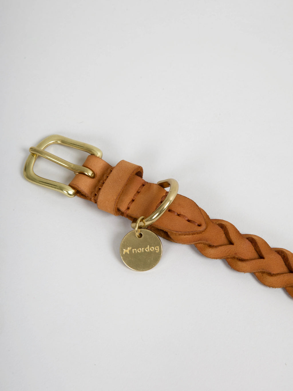 Pletený obojok pre psa HUGO Koňak